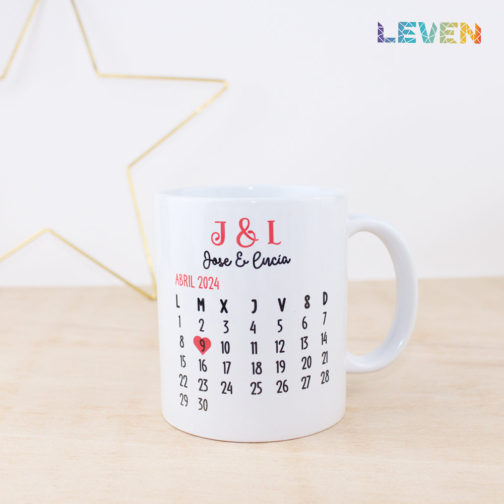 Taza Calendario Sólo calendario