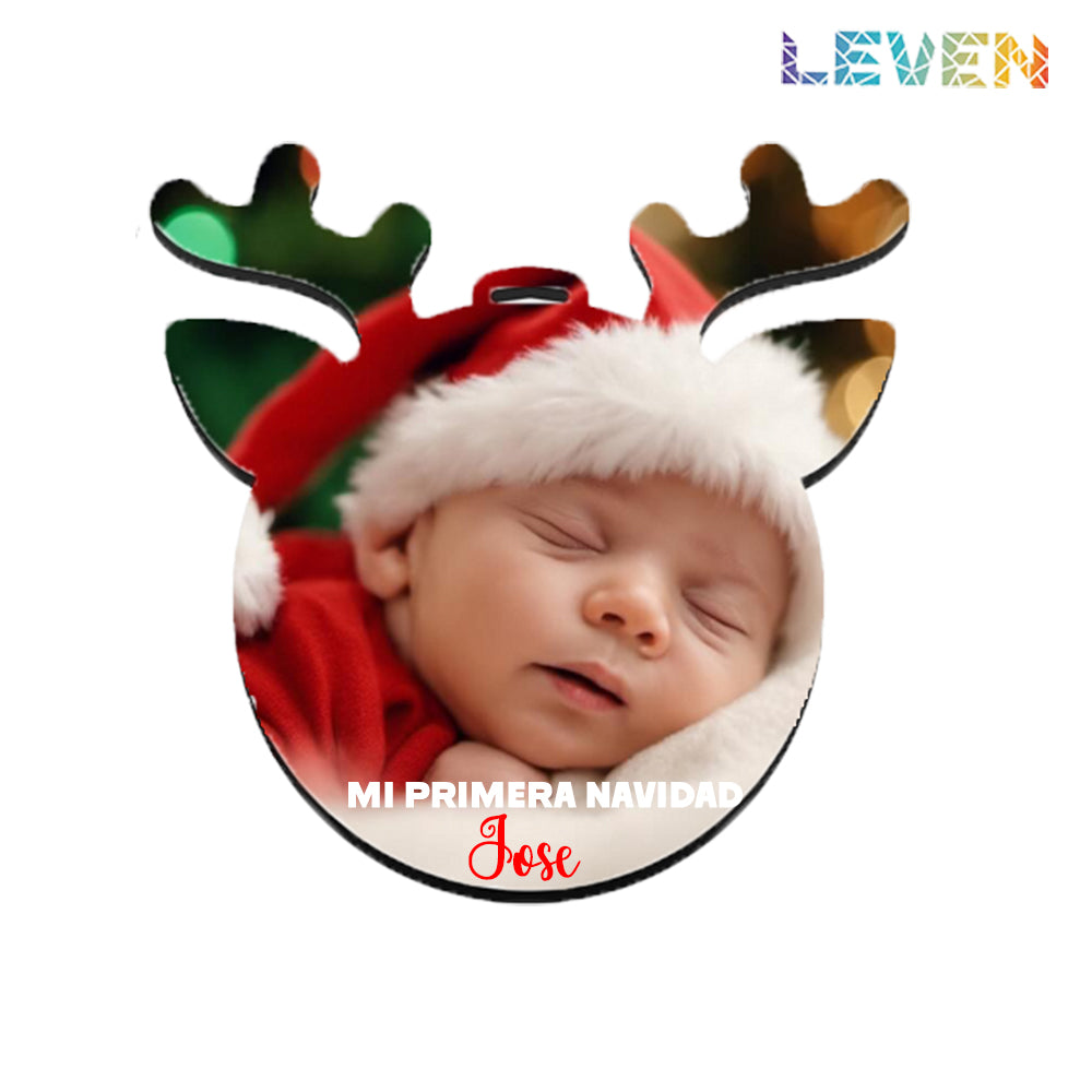 Bola de navidad Reno Personalizada con foto