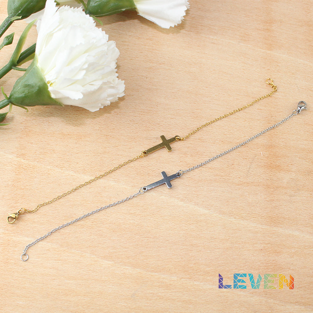 Pulsera Cruz cadena