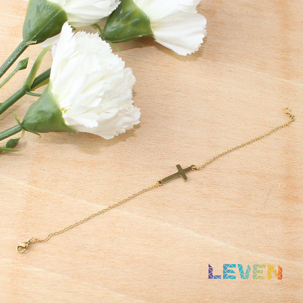 Pulsera Cruz cadena