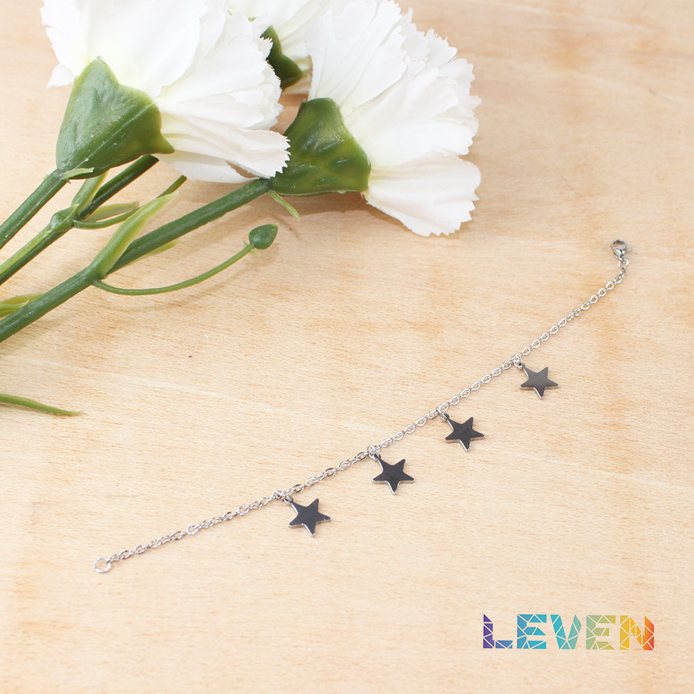 Pulsera estrellas con iniciales