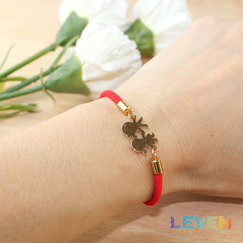 Pulsera Niño con niña iniciales colores