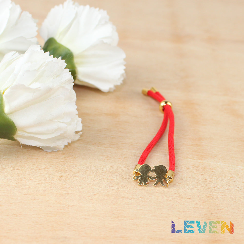 Pulsera Niño con niña iniciales colores