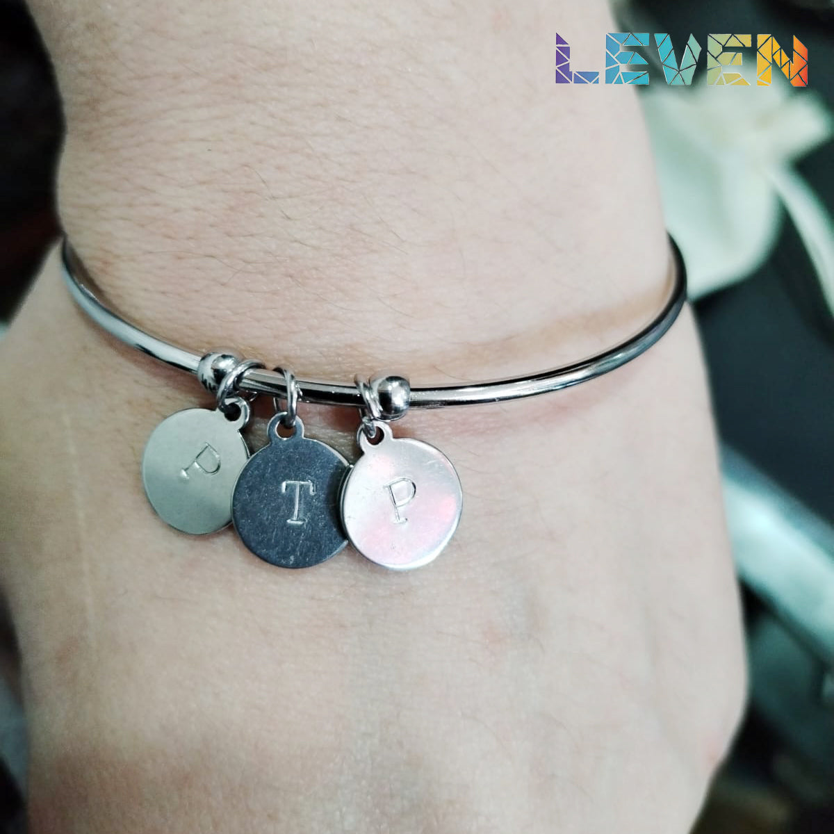 Pulsera Corazón con iniciales