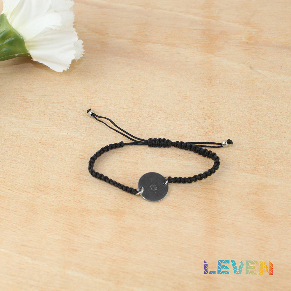 Pulsera Círculo Inicial Cuerda