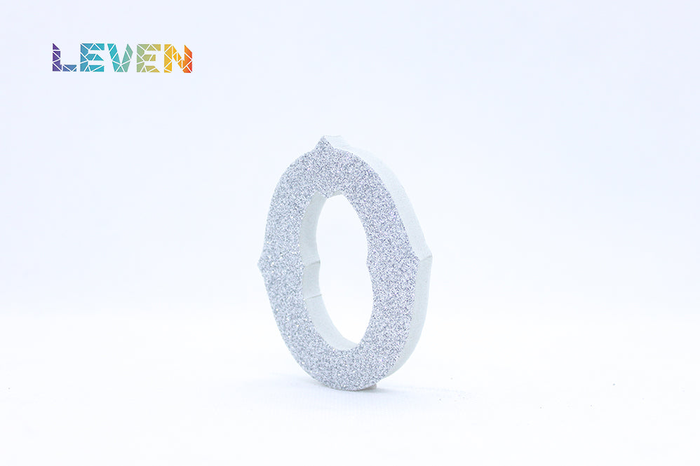 Letras decorativas 7cm Plata purpurina 0