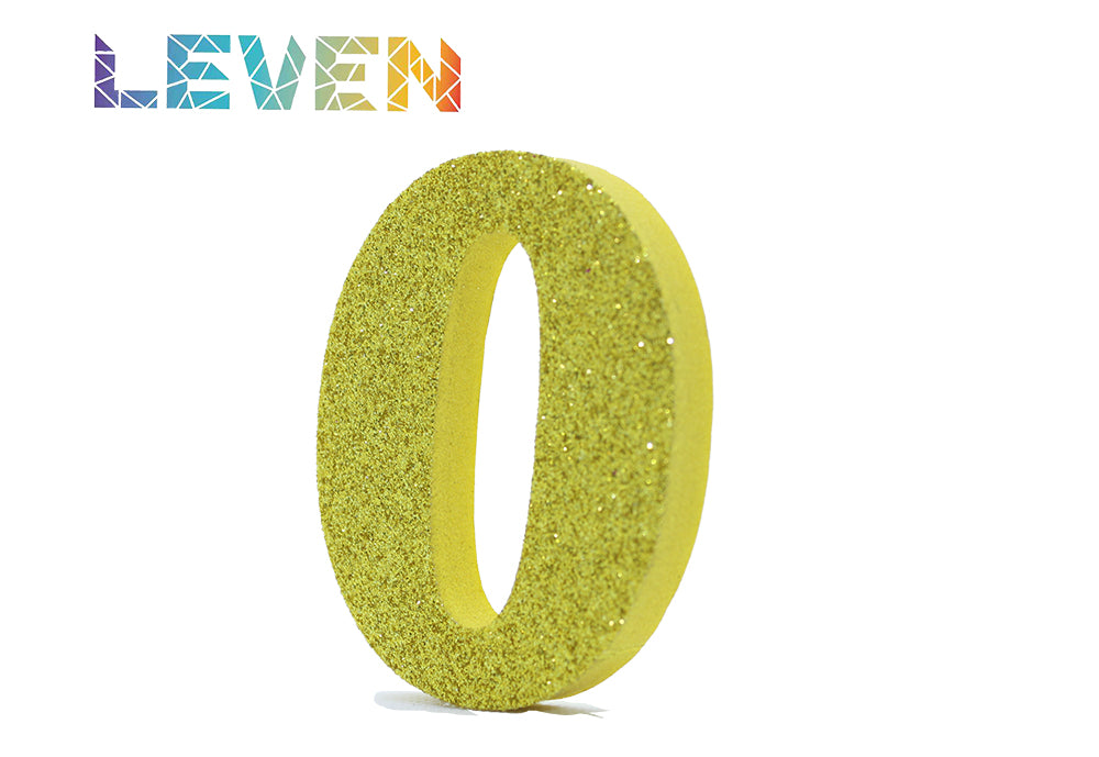 Letras decorativas 7.5cm Oro purpurina 0