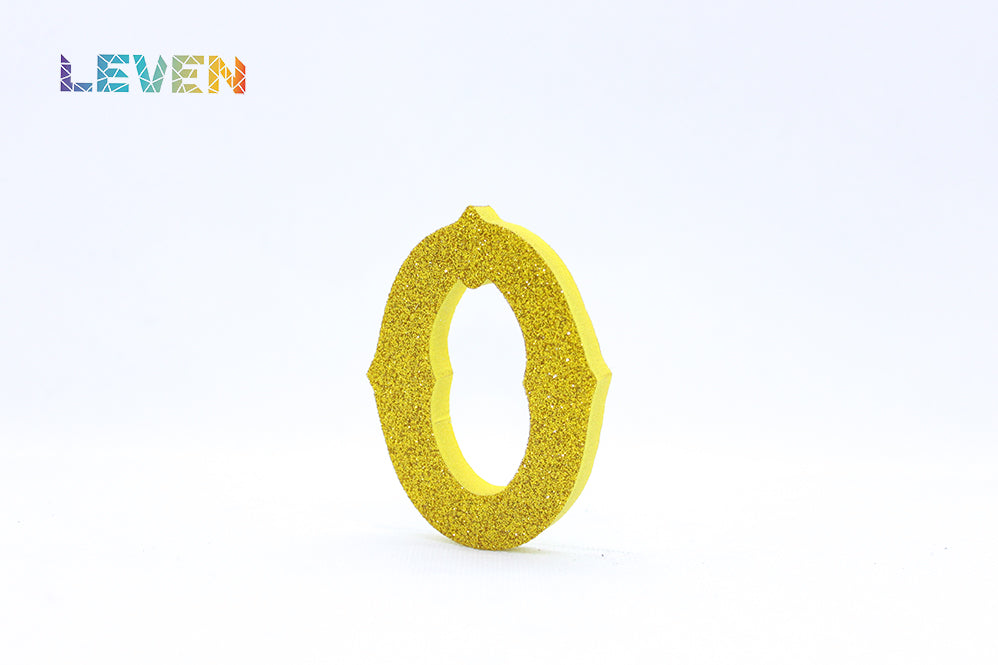 Letras decorativas 7cm Oro purpurina 0