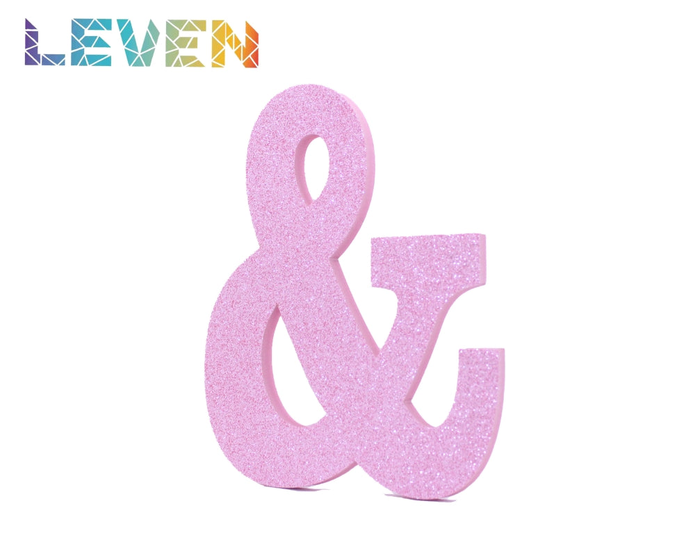Letras decorativas 15-20cm Rosa purpurina &
