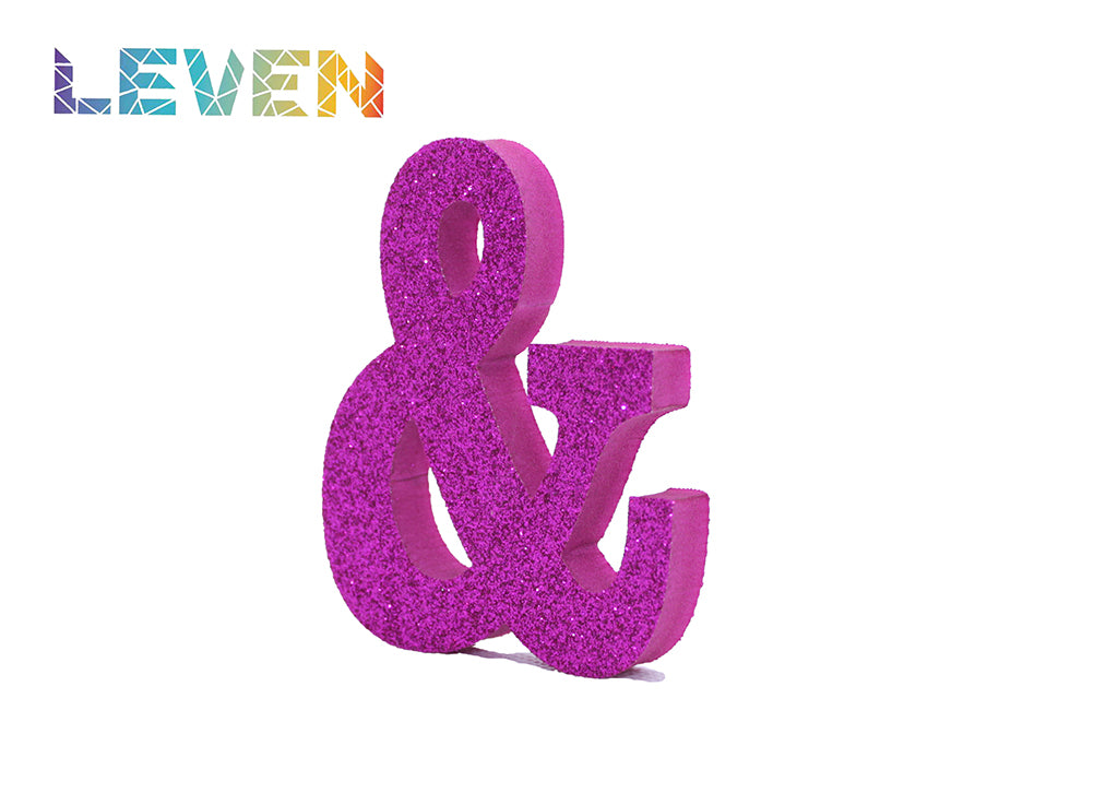 Letras decorativas 7.5cm Fucsia purpurina &