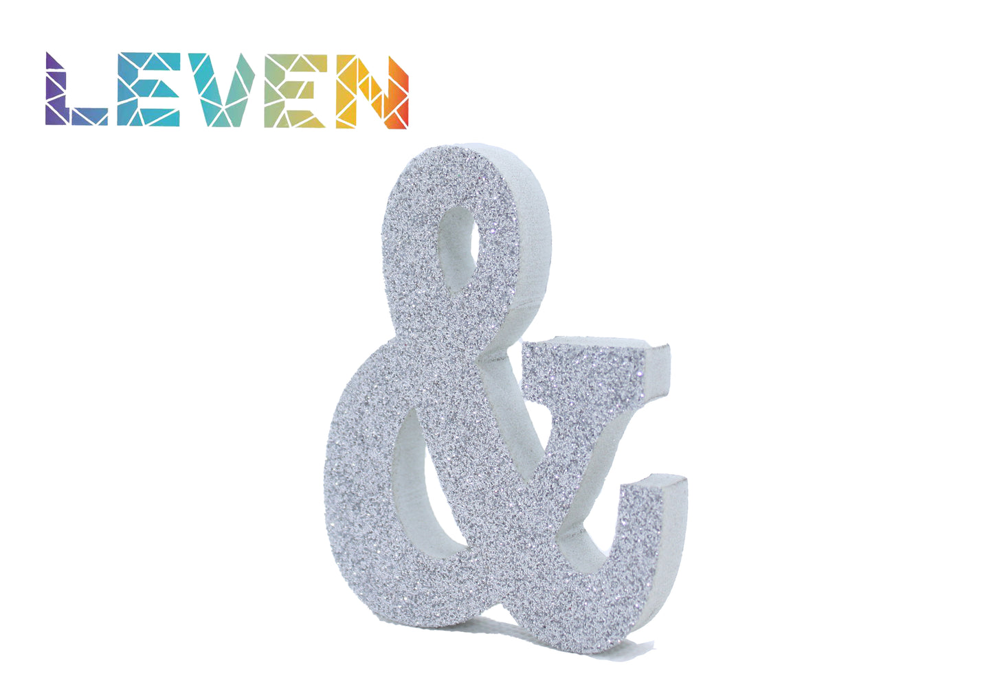 Letras decorativas 7.5cm Plata purpurina &