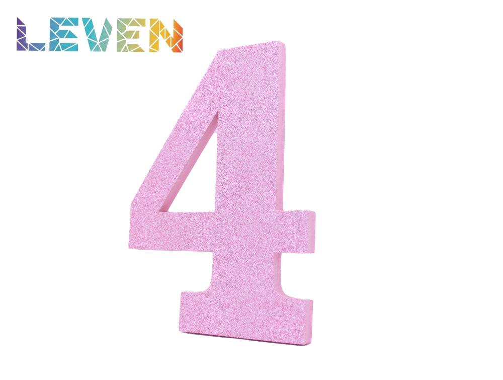 Letras decorativas 15-20cm Rosa purpurina 4