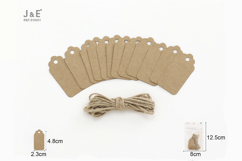 Etiquetas con cuerda Marrón
