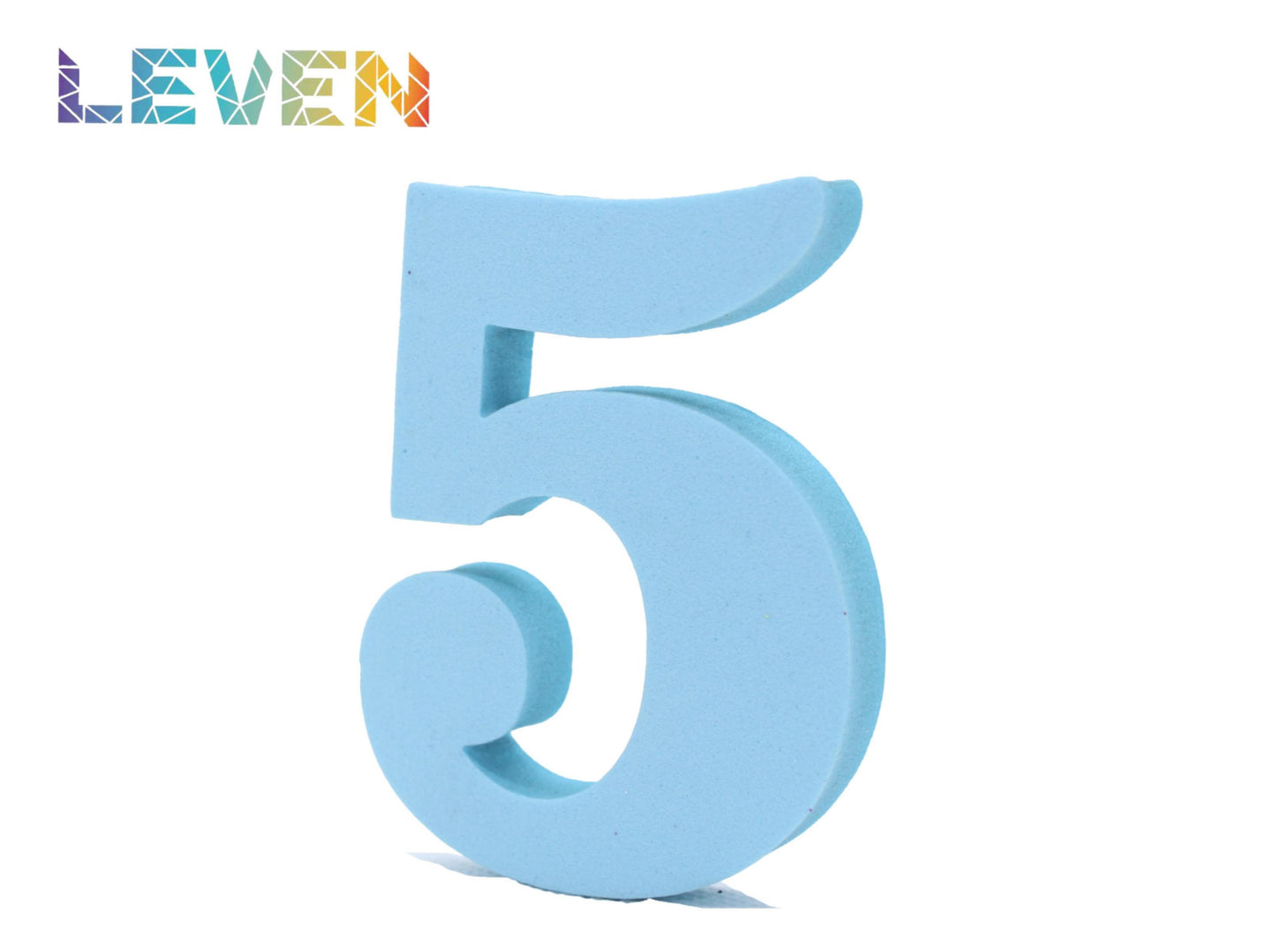 Letras decorativas 7.5cm Celeste 5
