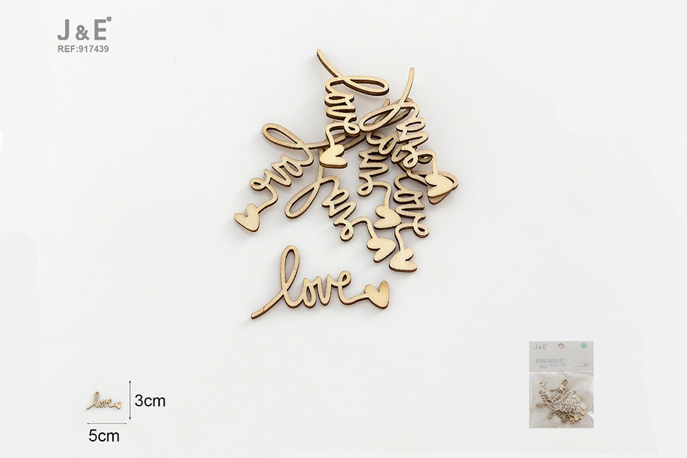 Figuritas de madera Love