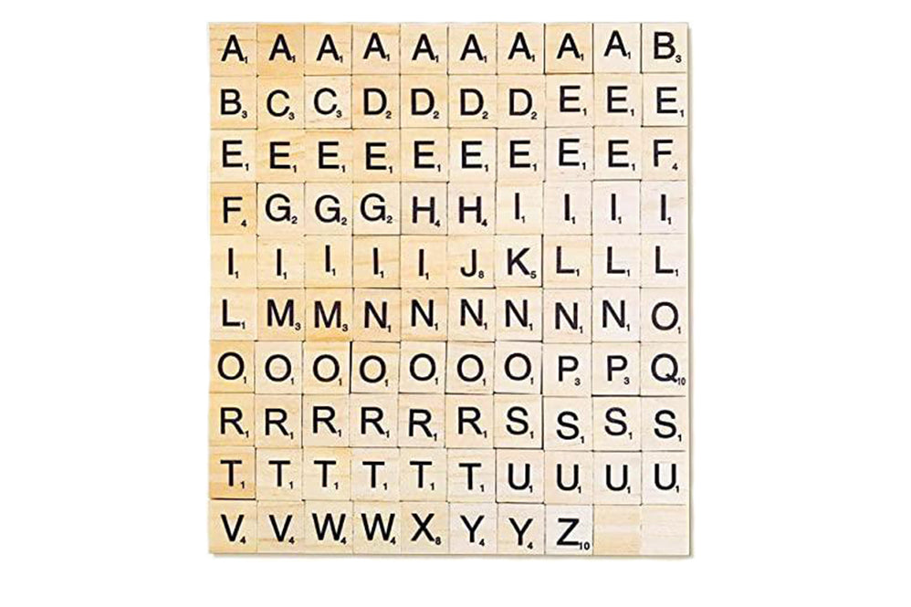 Letras scrabble madera