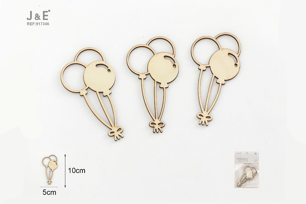 Figuritas de madera Globos triples