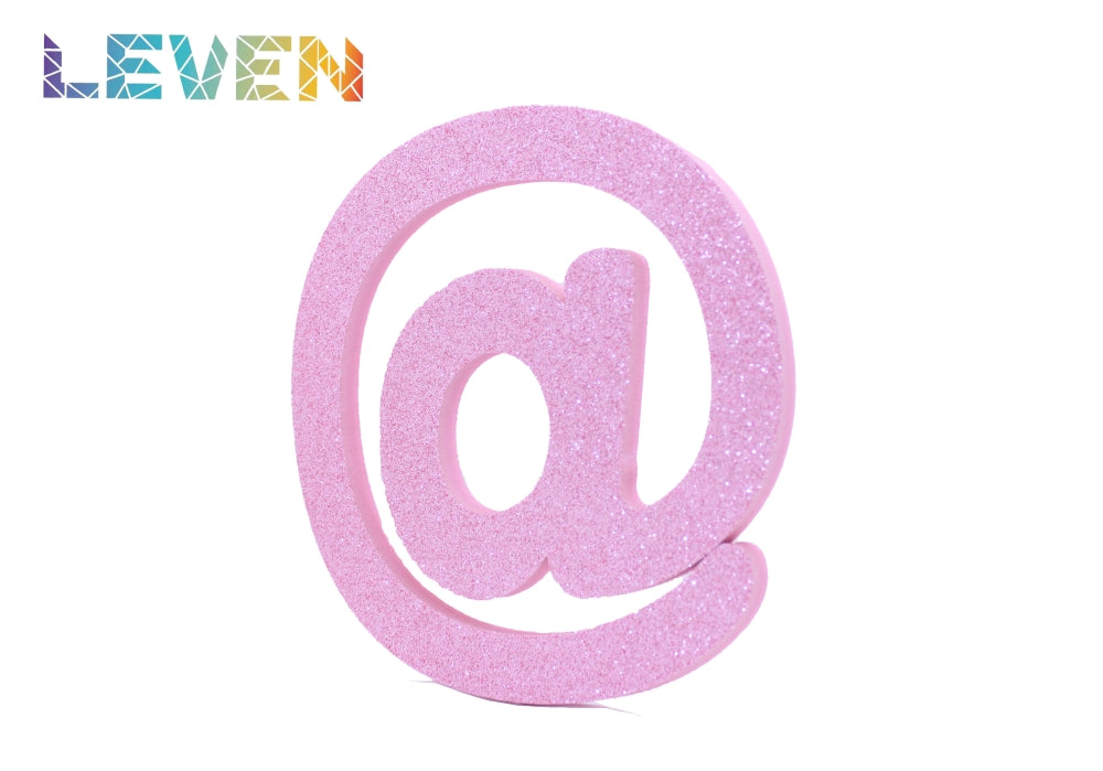 Letras decorativas 15-20cm Rosa purpurina @