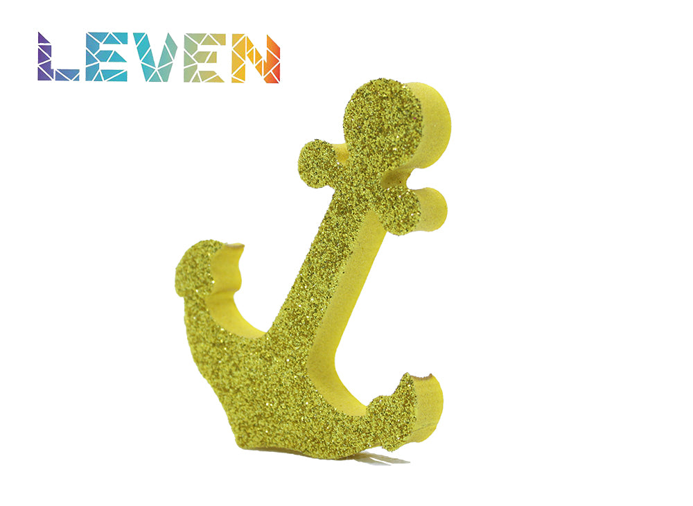 Letras decorativas 7.5cm Oro purpurina Ancla