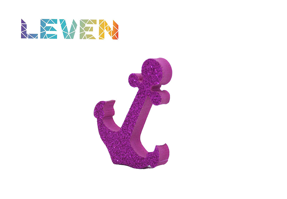 Letras decorativas 7.5cm Fucsia purpurina Ancla