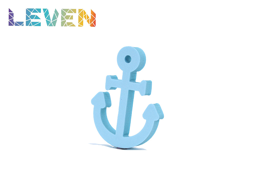 Letras decorativas 7.5cm Celeste Ancla simple