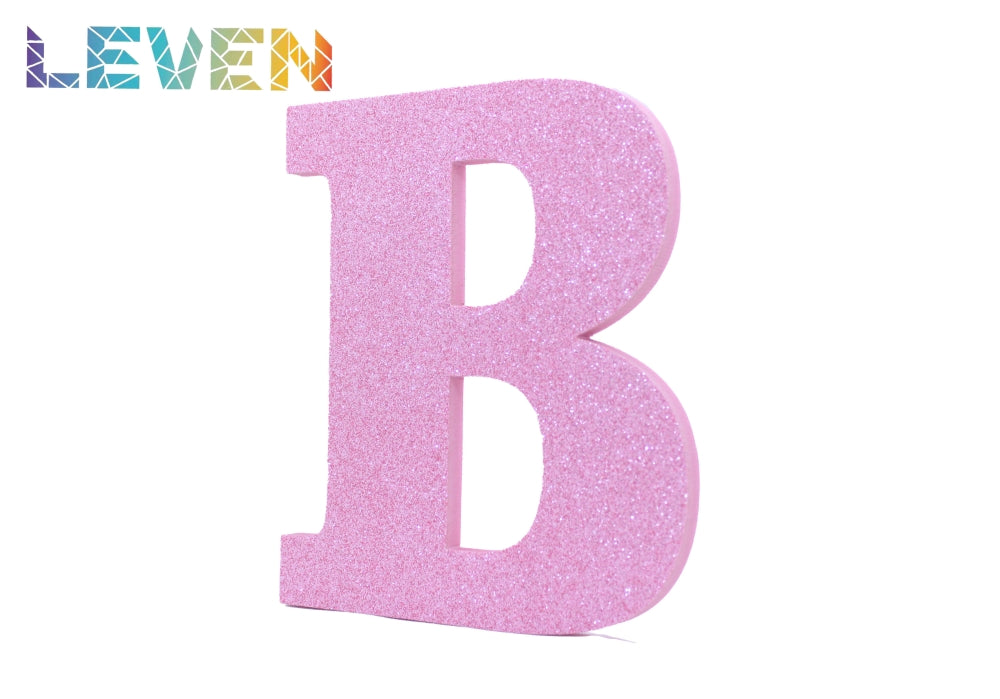 Letras decorativas 15-20cm Rosa purpurina B