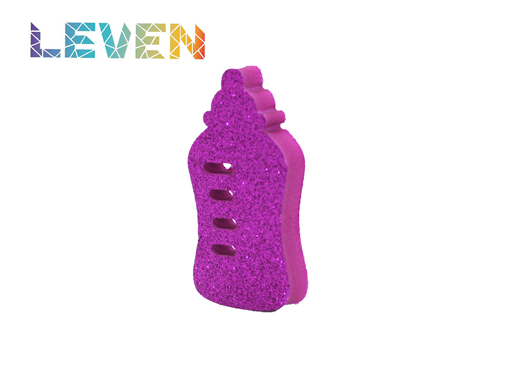 Letras decorativas 7.5cm Fucsia purpurina Biberon
