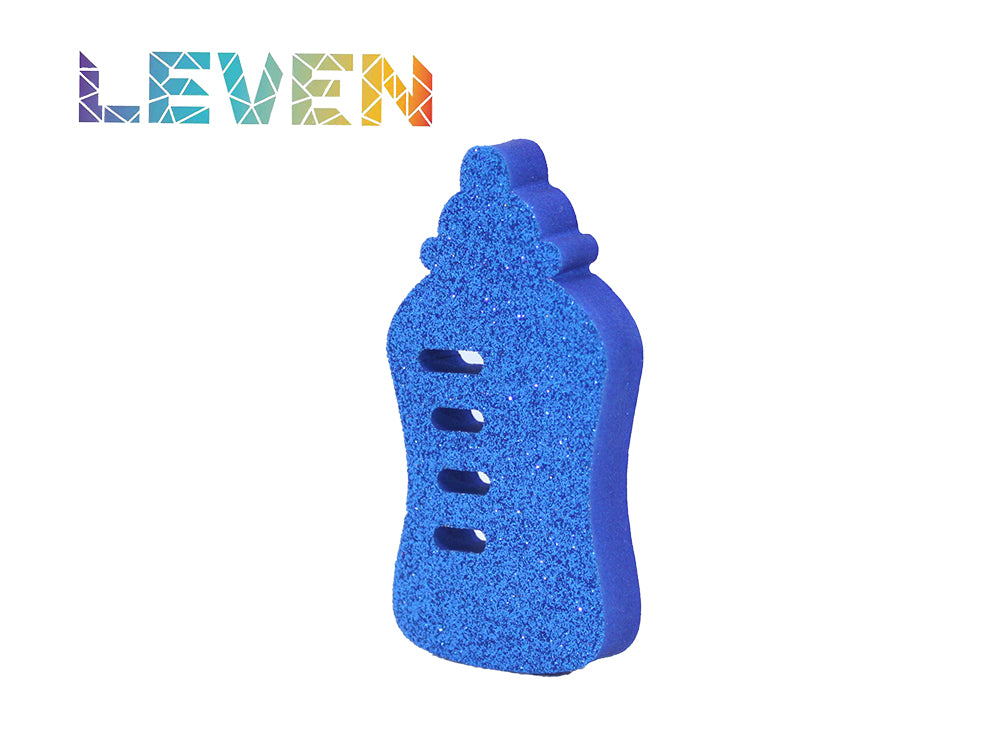 Letras decorativas 7.5cm Azul purpurina Biberon