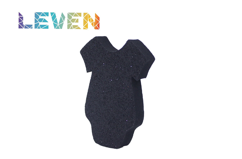 Letras decorativas 7.5cm Negro purpurina Body