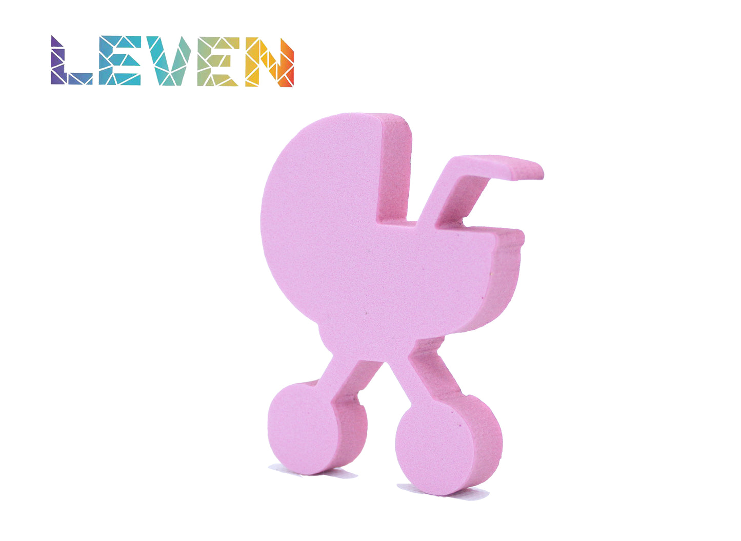 Letras decorativas 7.5cm Rosa Carrito bebe