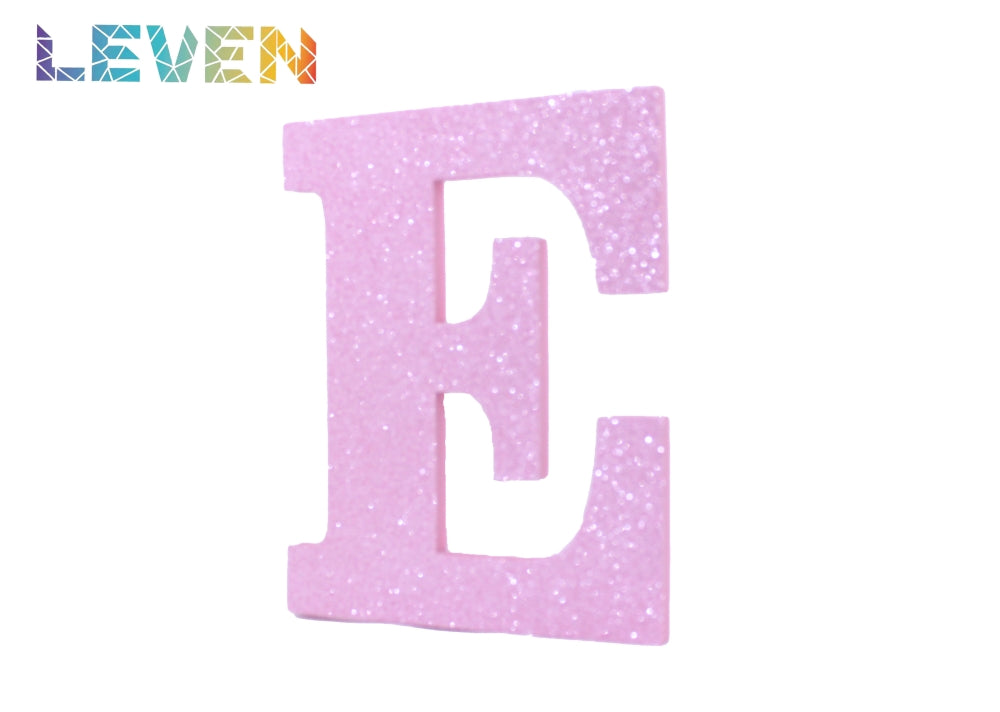 Letras decorativas 15-20cm Rosa purpurina E