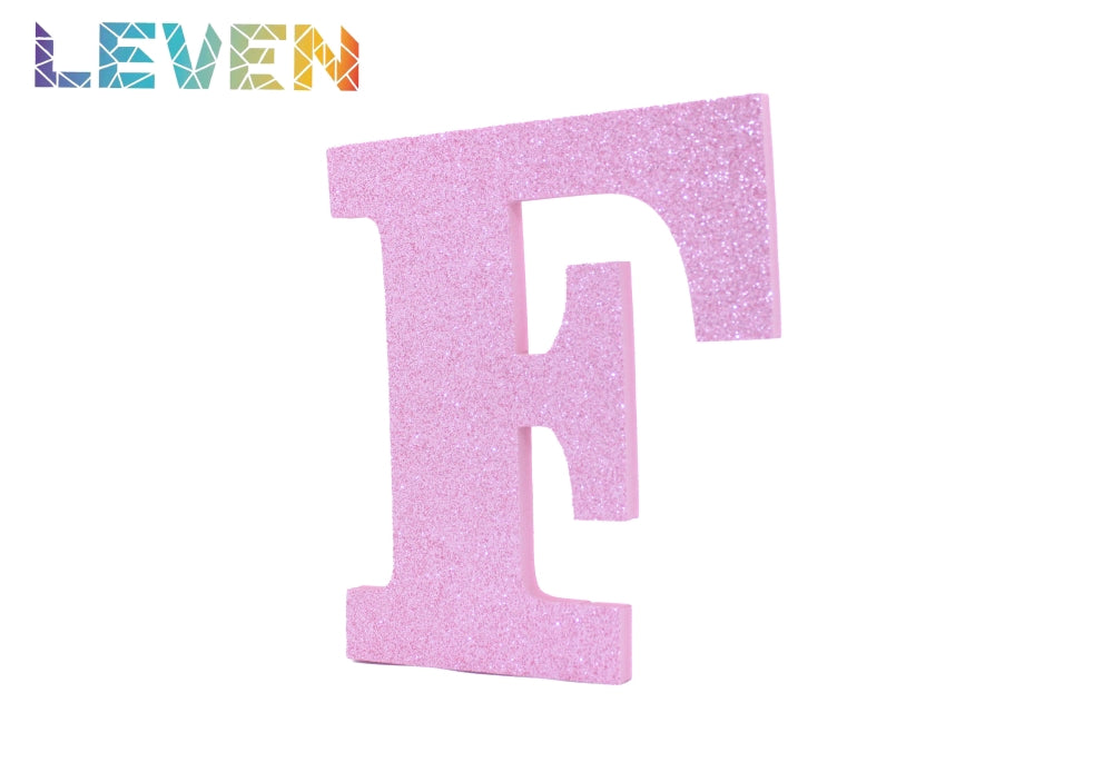 Letras decorativas 15-20cm Rosa purpurina F