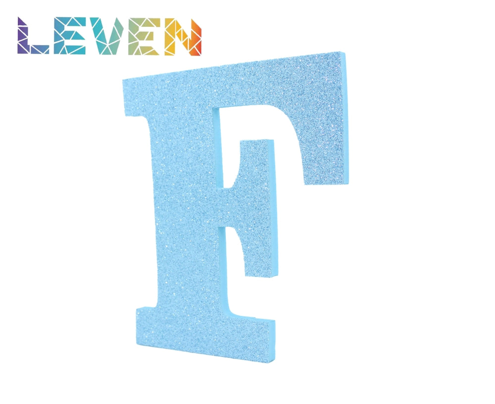 Letras decorativas 15-20cm Celeste purpurina F