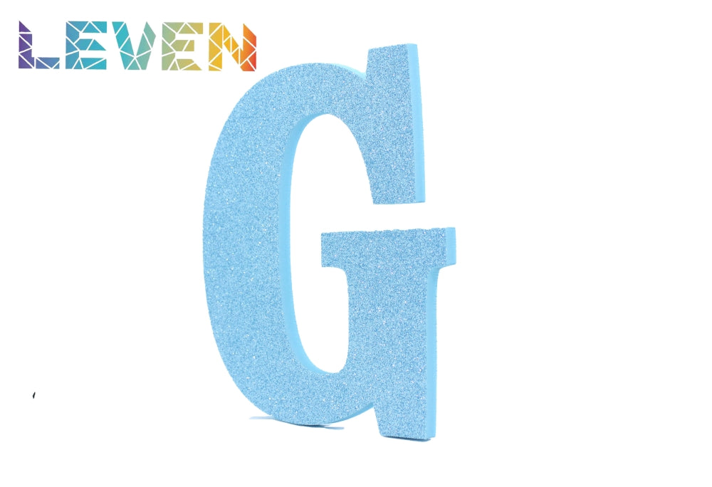Letras decorativas 15-20cm Celeste purpurina G