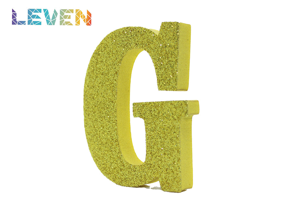 Letras decorativas 7.5cm Oro purpurina G
