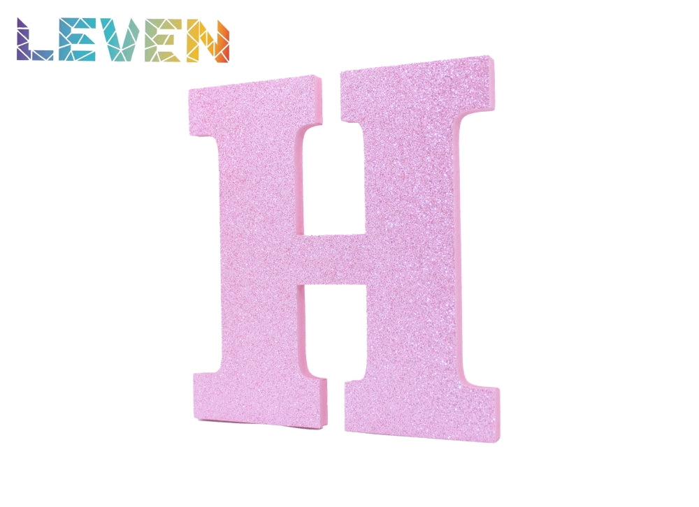 Letras decorativas 15-20cm Rosa purpurina H