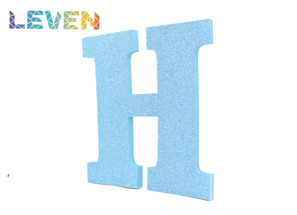 Letras decorativas 15-20cm Celeste purpurina H