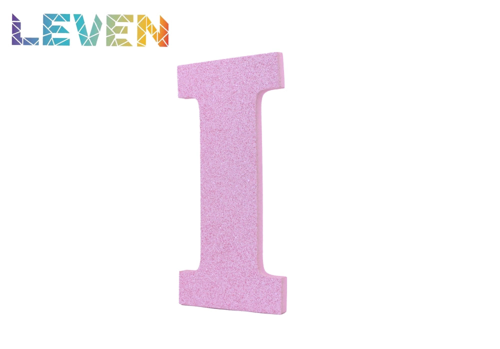 Letras decorativas 15-20cm Rosa purpurina I