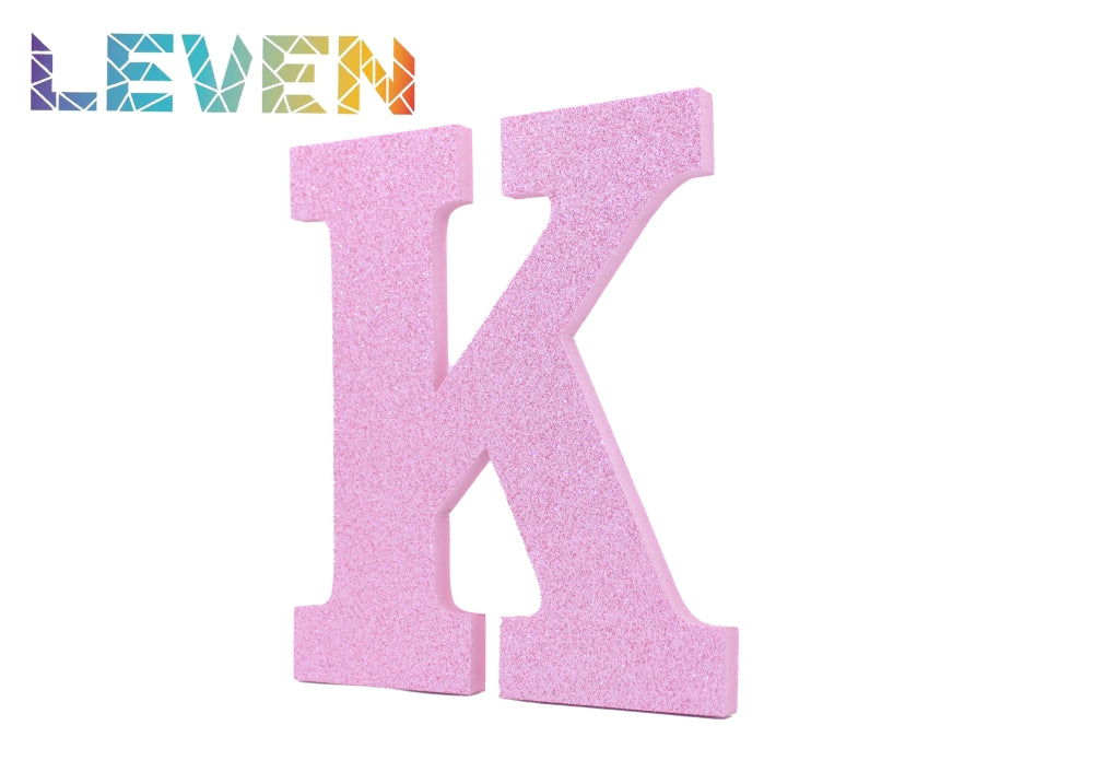 Letras decorativas 15-20cm Rosa purpurina K