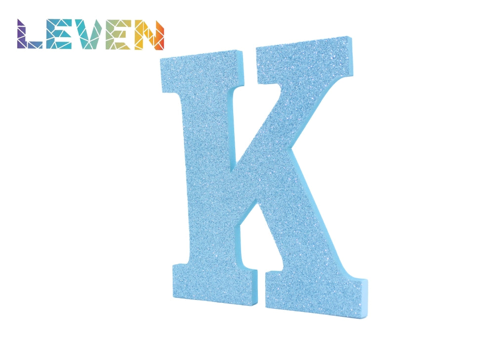 Letras decorativas 15-20cm Celeste purpurina K