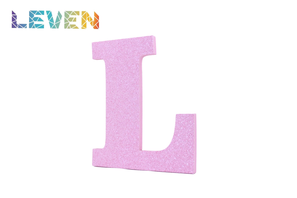 Letras decorativas 15-20cm Rosa purpurina L