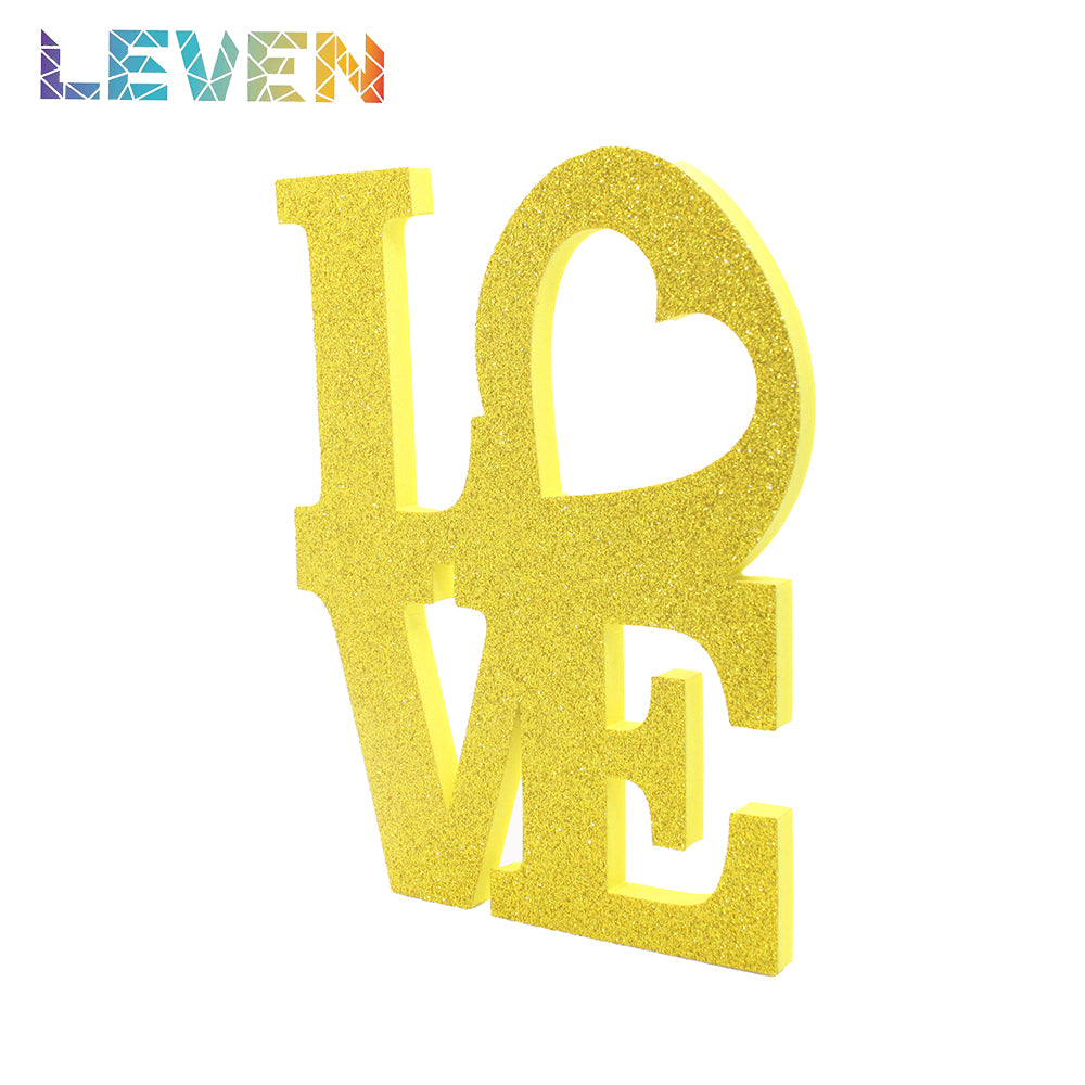 Marco personalizado Love con foto 20x25 Oro purpurina
