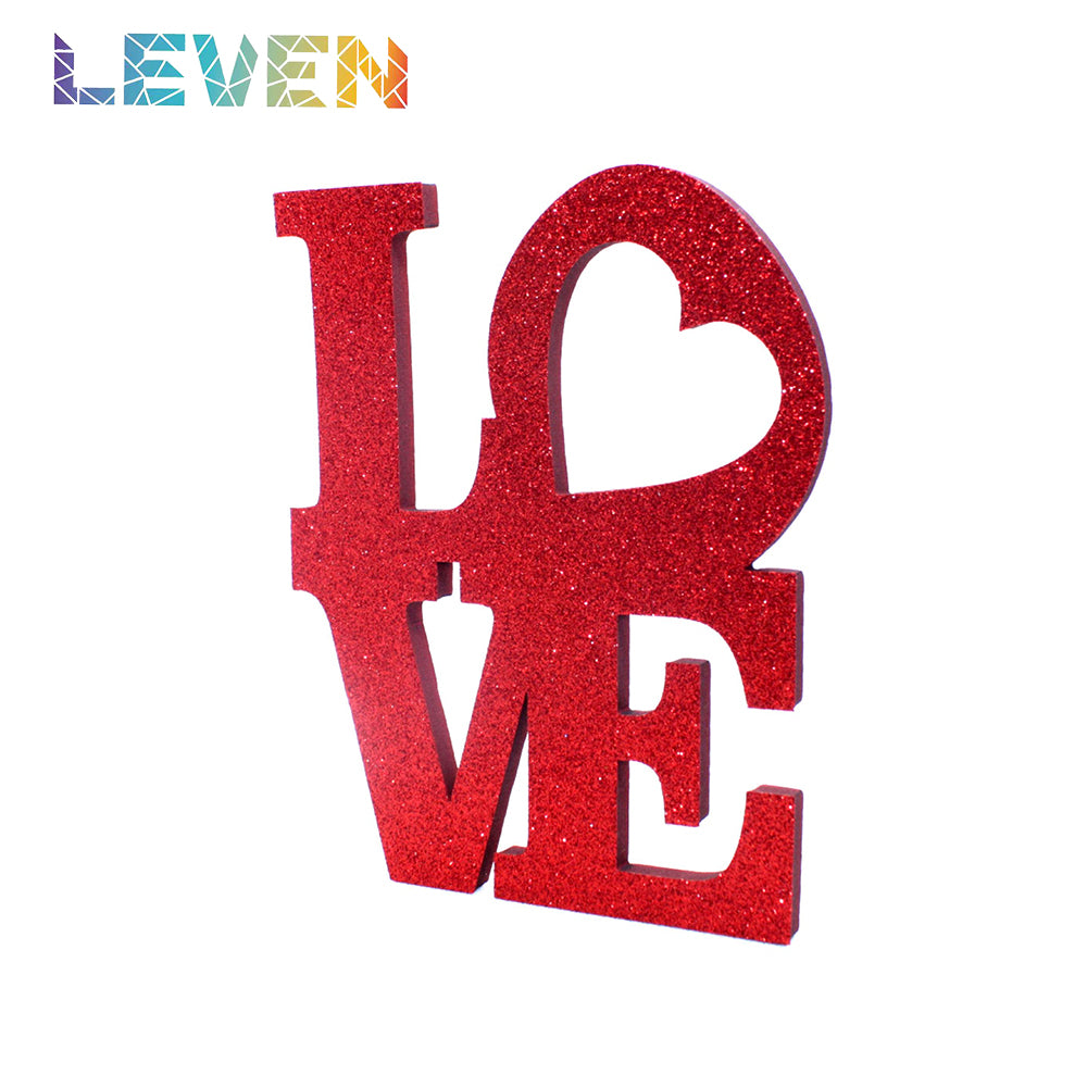 Marco personalizado Love con foto 20x25 Rojo purpurina