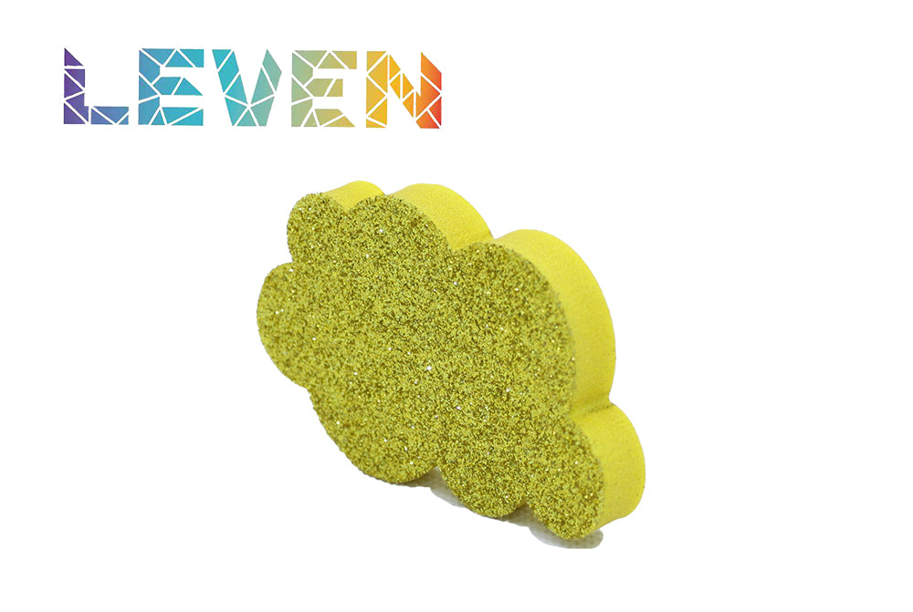 Letras decorativas 7.5cm Oro purpurina Nube