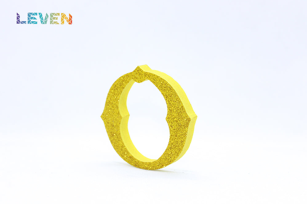 Letras decorativas 7cm Oro purpurina O