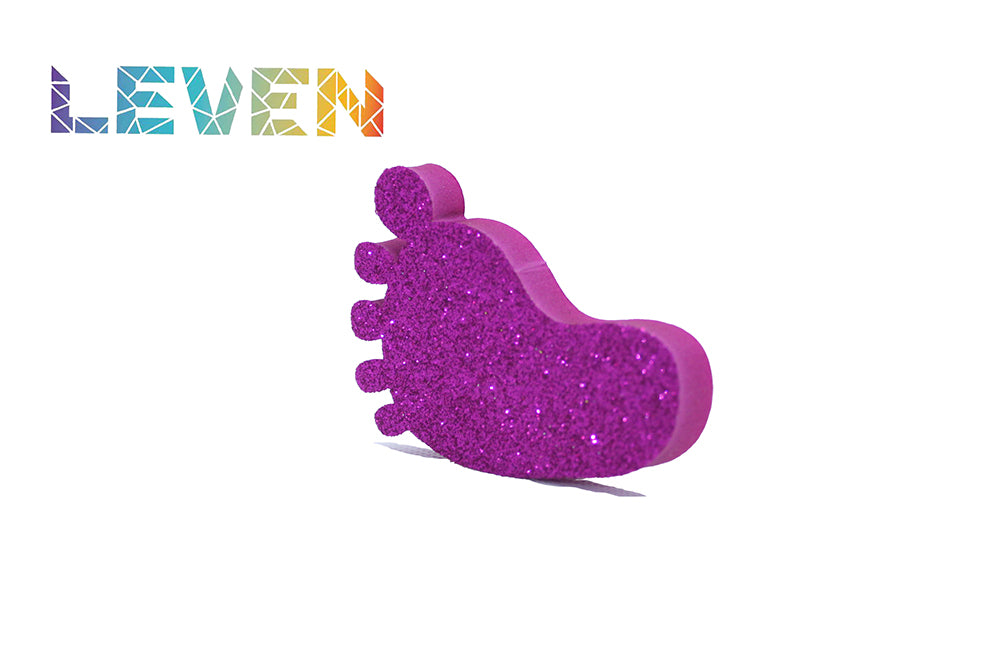 Letras decorativas 7.5cm Fucsia purpurina Pie