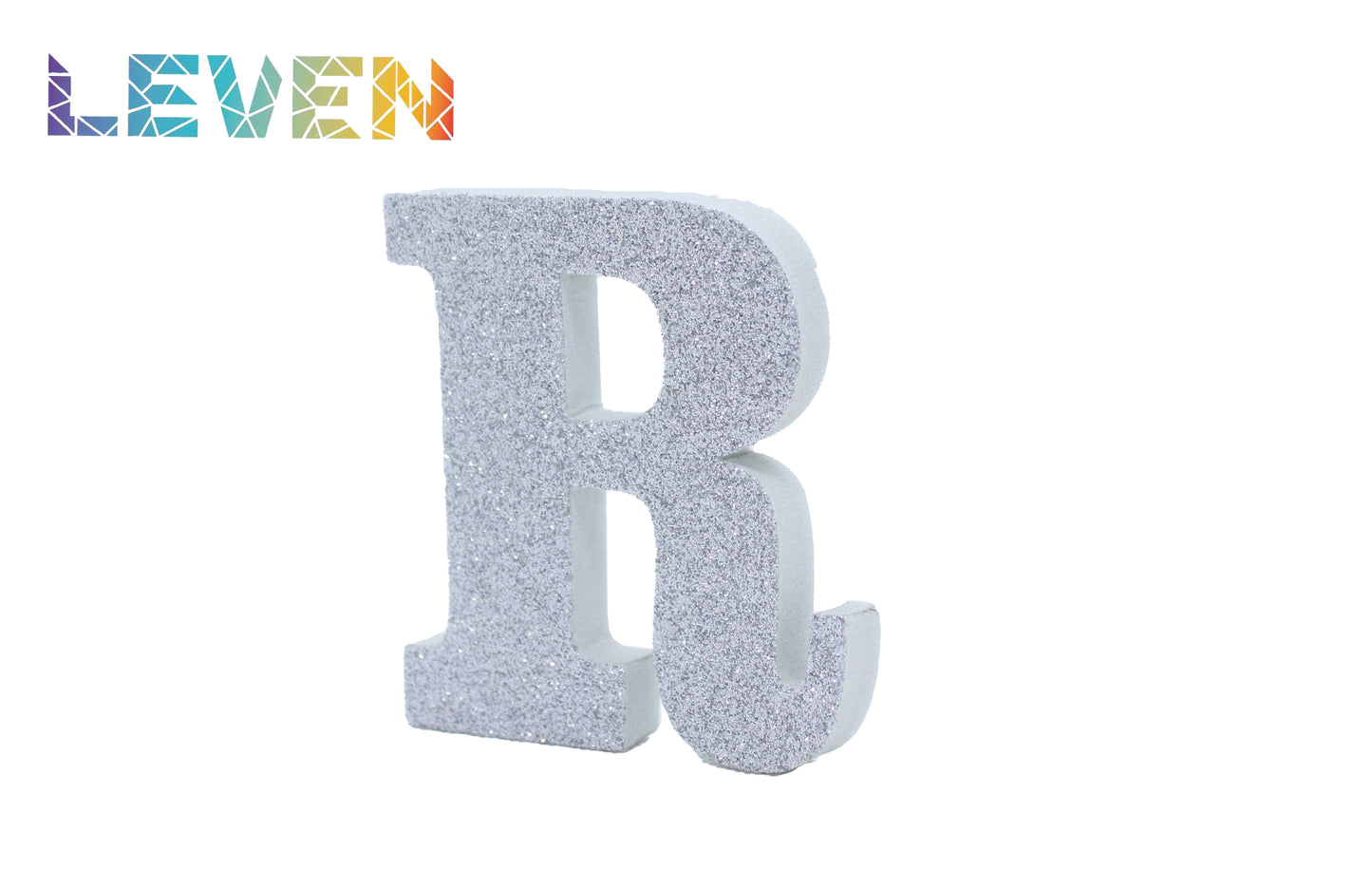 Letras decorativas 7.5cm Plata purpurina R