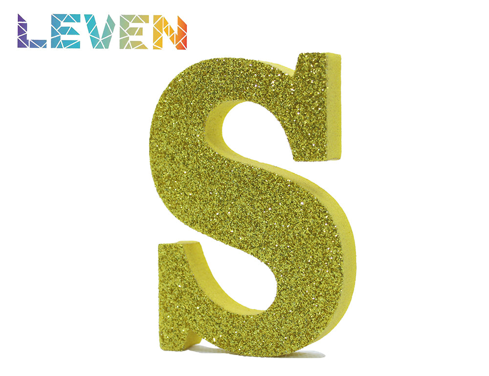 Letras decorativas 7.5cm Oro purpurina S