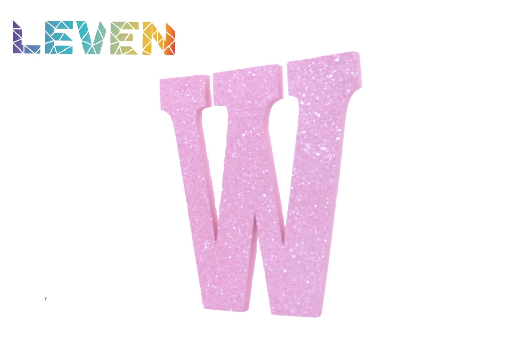 Letras decorativas 15-20cm Rosa purpurina W