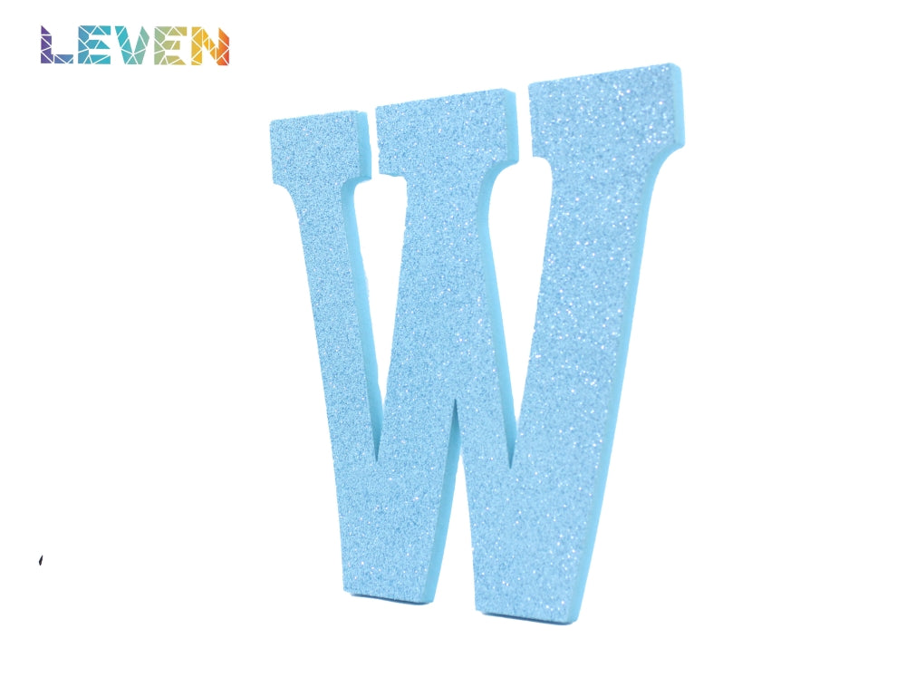 Letras decorativas 15-20cm Celeste purpurina W